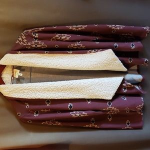 Purple Southwest Sweater Wrap Size XL